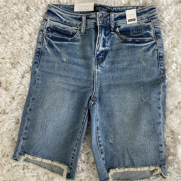 NWT Judy Blue High Waist Shorts- Medium Blue- $38 - Picture 3 of 4